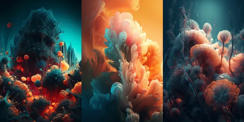 Surreal Organic Forms generated by undefined