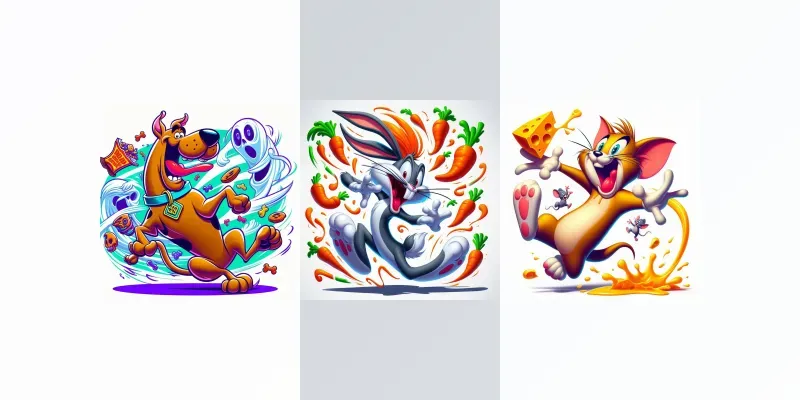 Printable Wacky Cartoon Characters generated by undefined