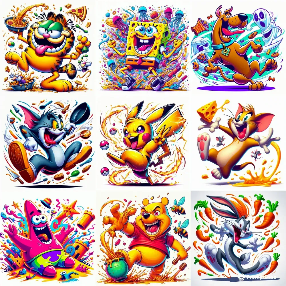 Printable Wacky Cartoon Characters