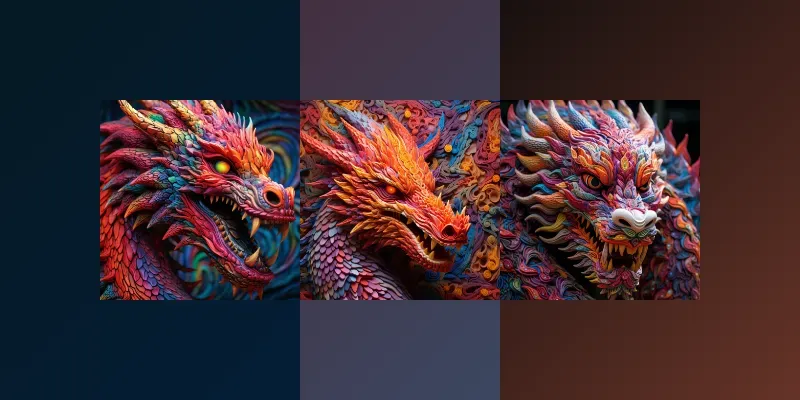 Vibrant Dragons generated by undefined