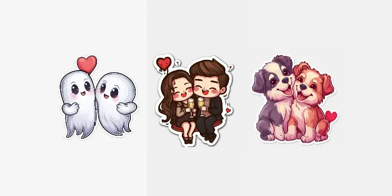 Valentines Day Stickers generated by undefined