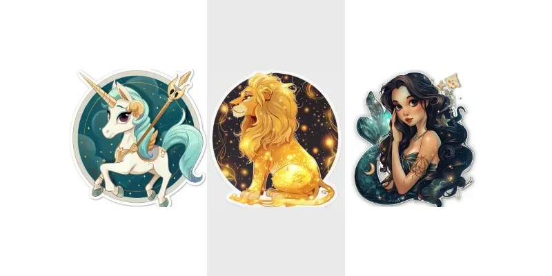 Cute Zodiac Stickers generated by undefined