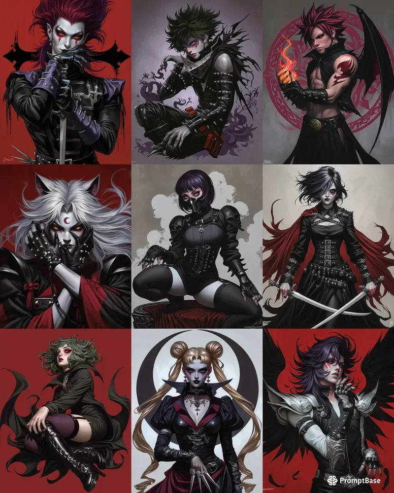 Gothic Fashion Anime Characters