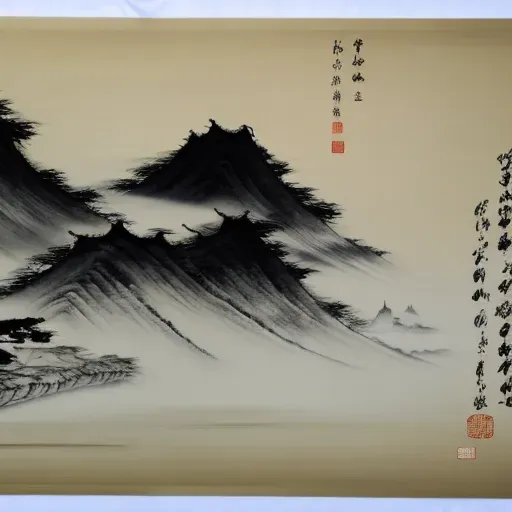 Calligraphy Ink Wash Paintings