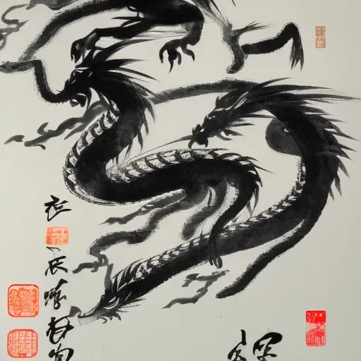 Calligraphy Ink Wash Paintings