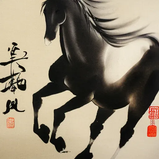 Calligraphy Ink Wash Paintings