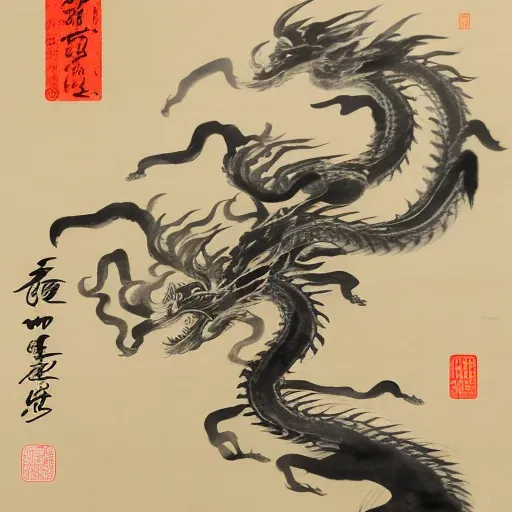Calligraphy Ink Wash Paintings