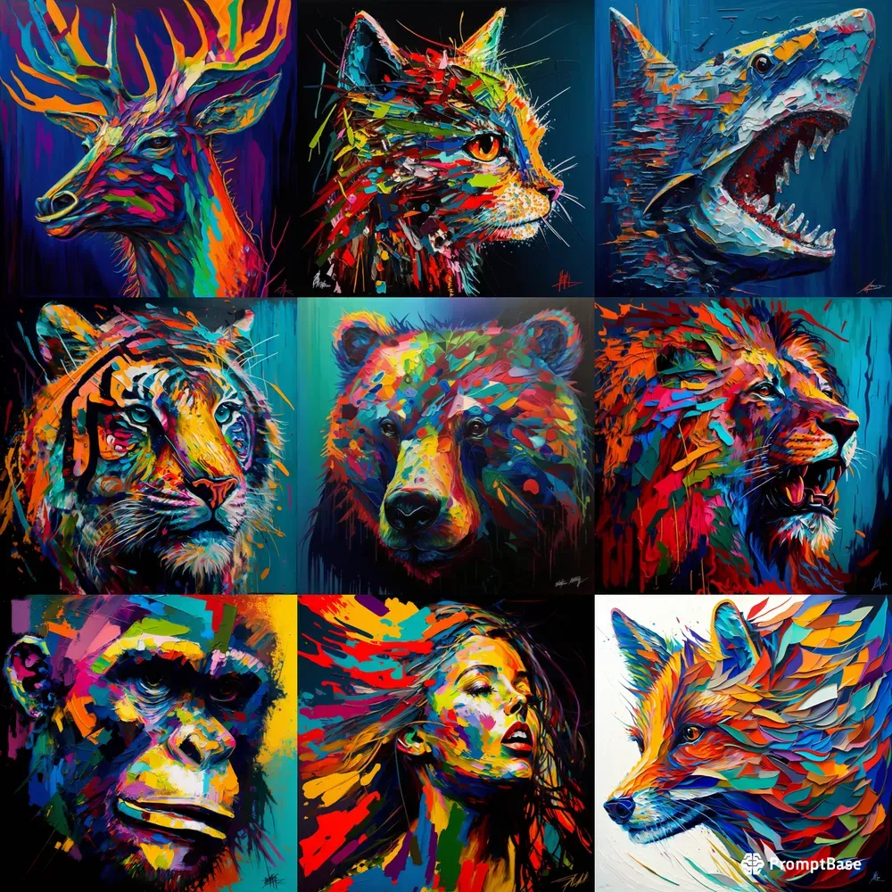 Abstract Portrait Drawings
