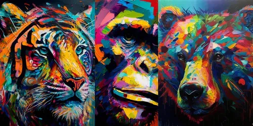 Abstract Portrait Drawings generated by midjourney