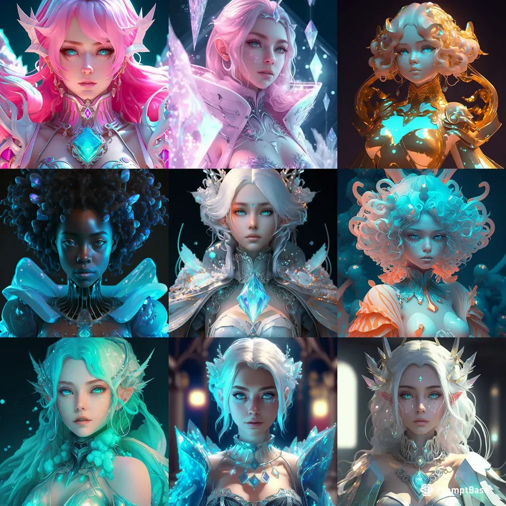 Royalmoon Neon Anime Girls Characters 3D