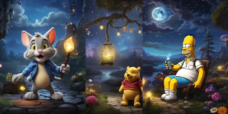 Iconic Cartoon Characters Of All Time generated by undefined