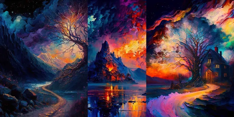 Oil Painted Landscapes generated by undefined