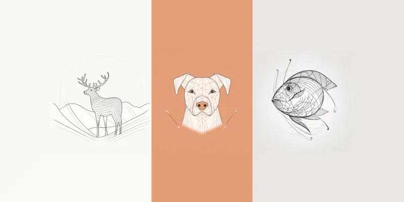 Minimalist Line Art Animals generated by undefined