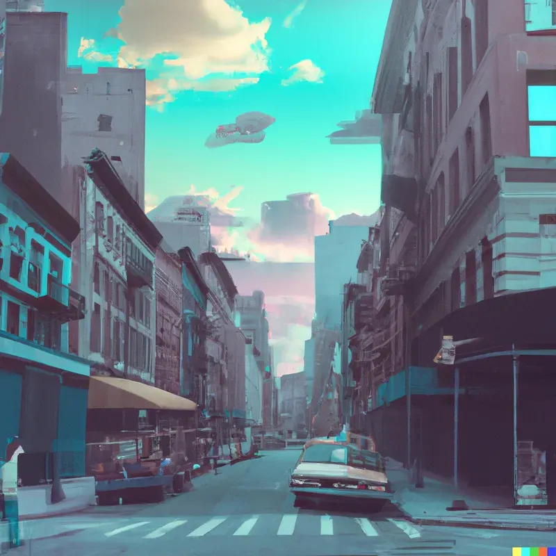 Pastel Street Scene Generator