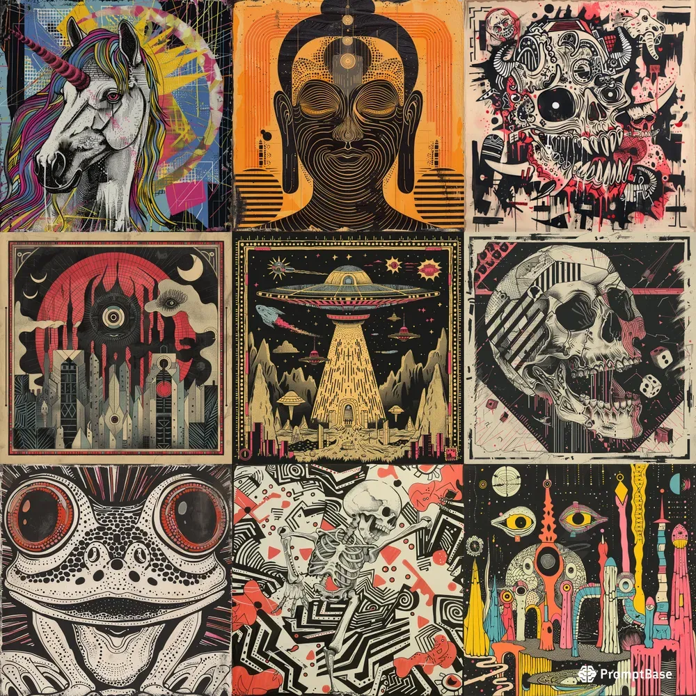 Detailed Vintage Vinyl Album Cover Art