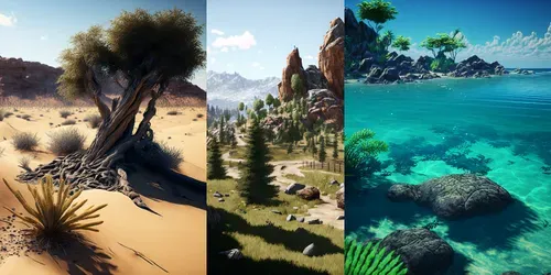 Cinematic Environments generated by midjourney