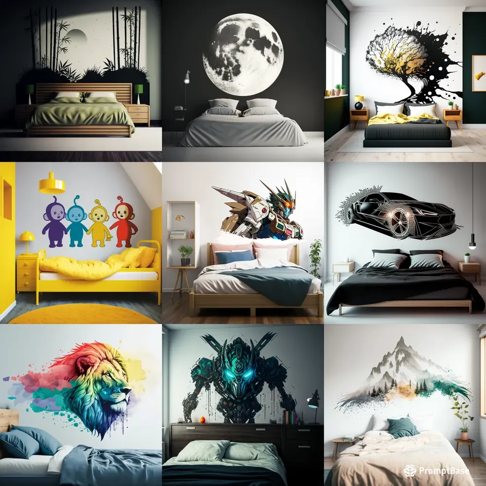 Bedroom Vinyl Wall Sticker Designs