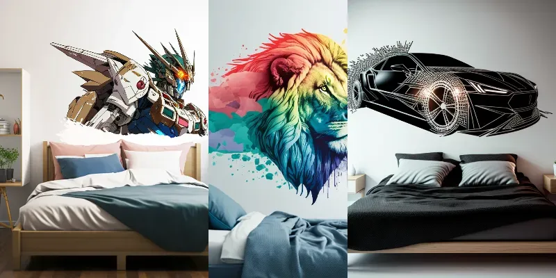Bedroom Vinyl Wall Sticker Designs generated by undefined
