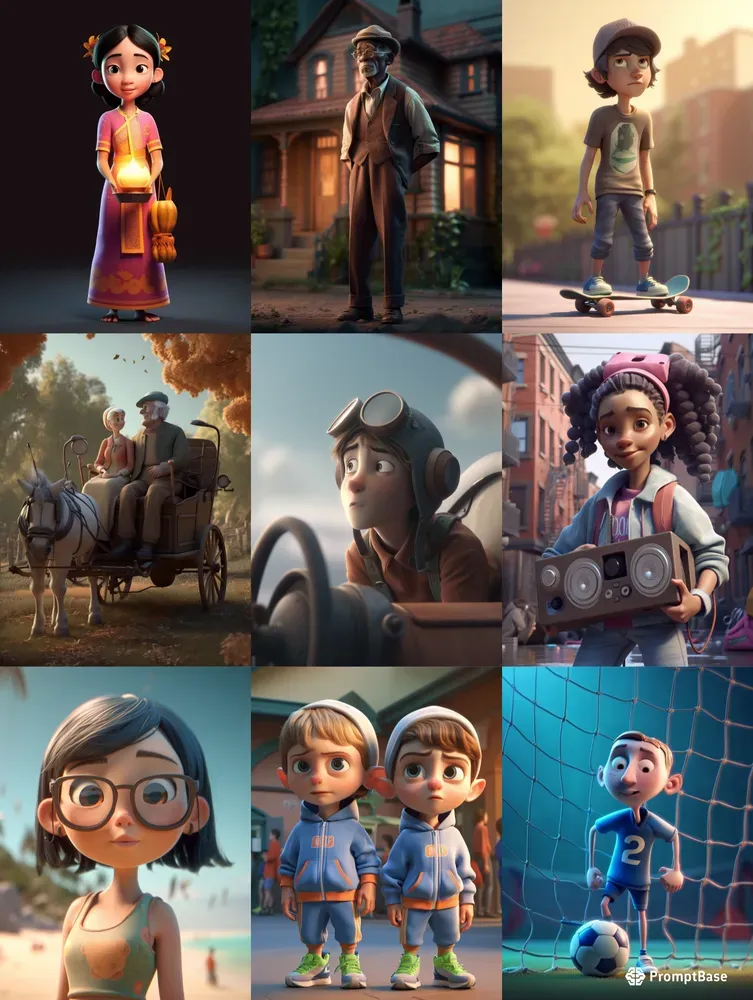 3D Characters With Backgrounds