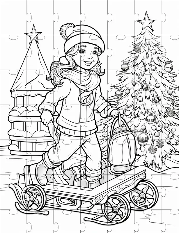 Coloring Pages For Kids Christmas Themes