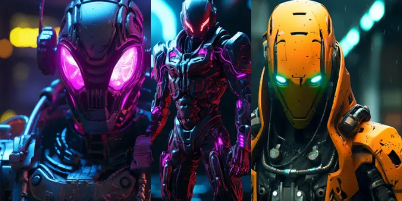 Action Figure Style Cyberpunk Technologies generated by undefined