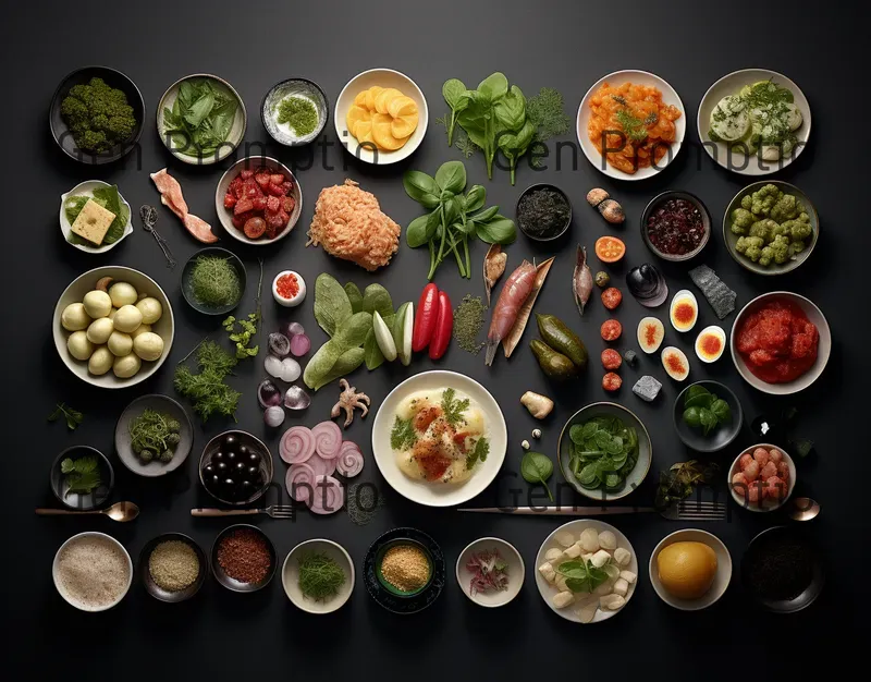 Knolling Food Style Photographs