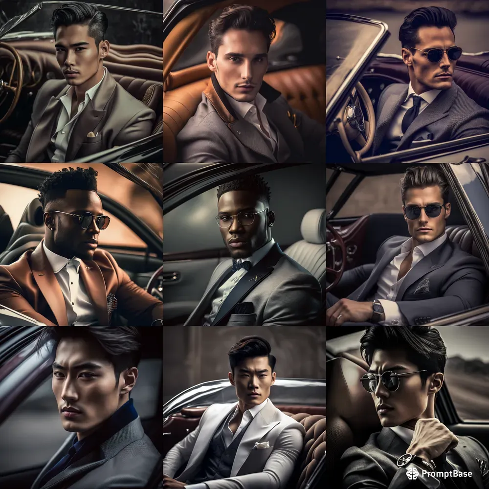 Handsome Guys In Cars
