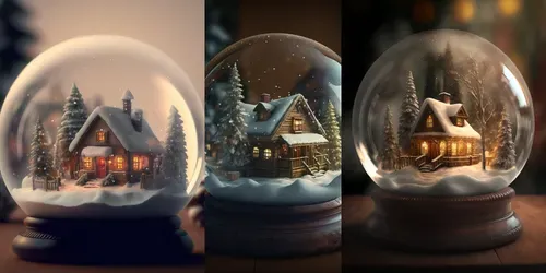 Christmas Snowglobes generated by midjourney