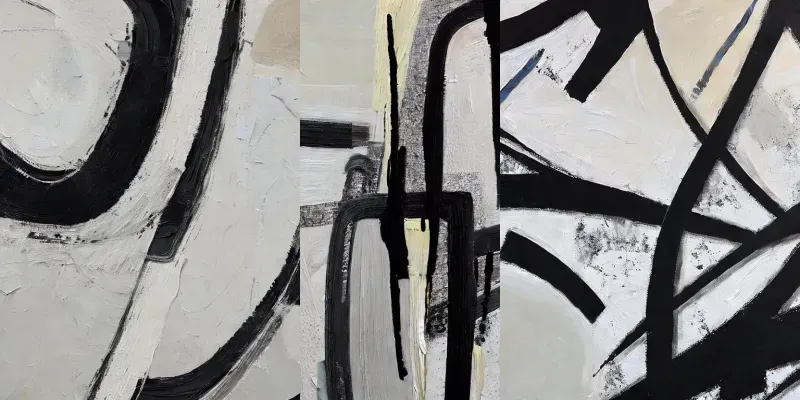 Abstract Black And White Art generated by undefined