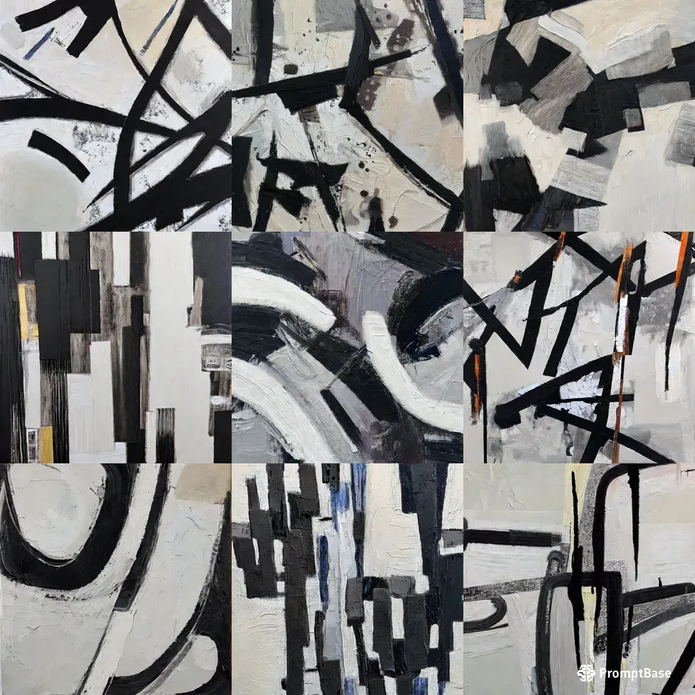 Abstract Black And White Art