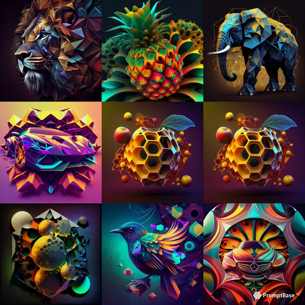 Future Intricate Hexagon Art Prints