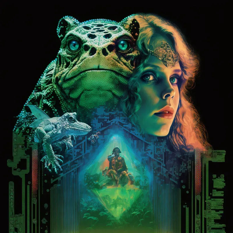Vintage Nostalgia Promotional Fantasy Sci-fi Film Posters