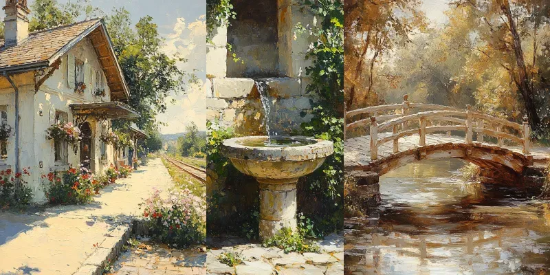 Vintage Palette Knife Paintings generated by undefined