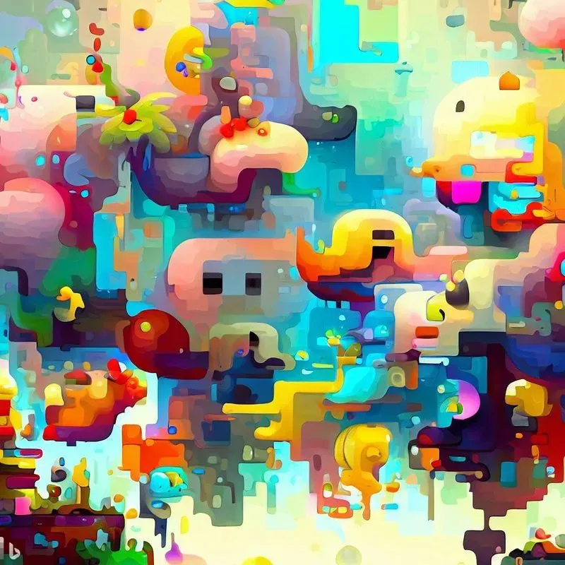 Vibrant Whimsical Art