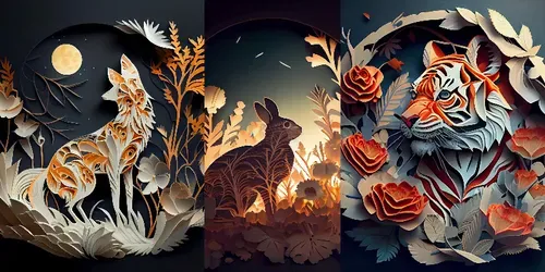 Paper Craft Art generated by midjourney