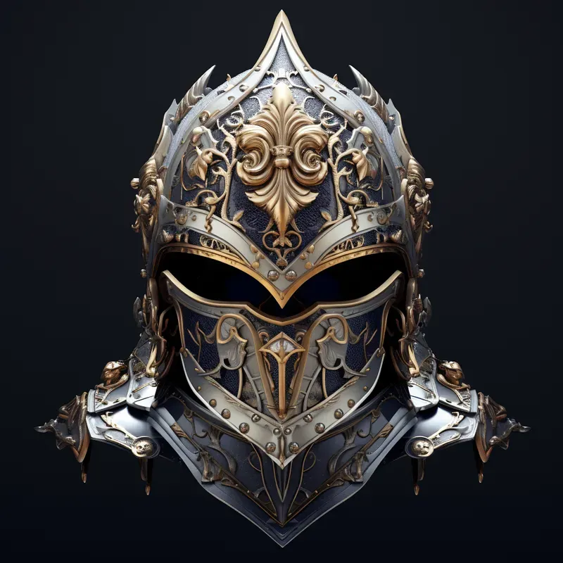 Intricate Knight Helmets