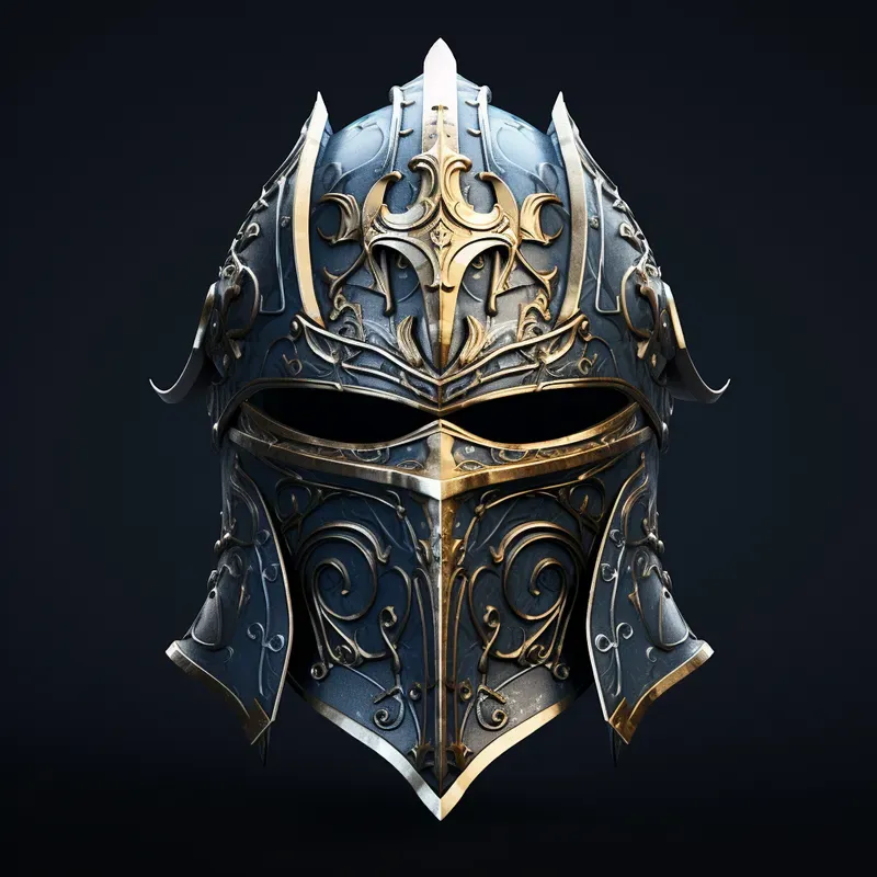 Intricate Knight Helmets