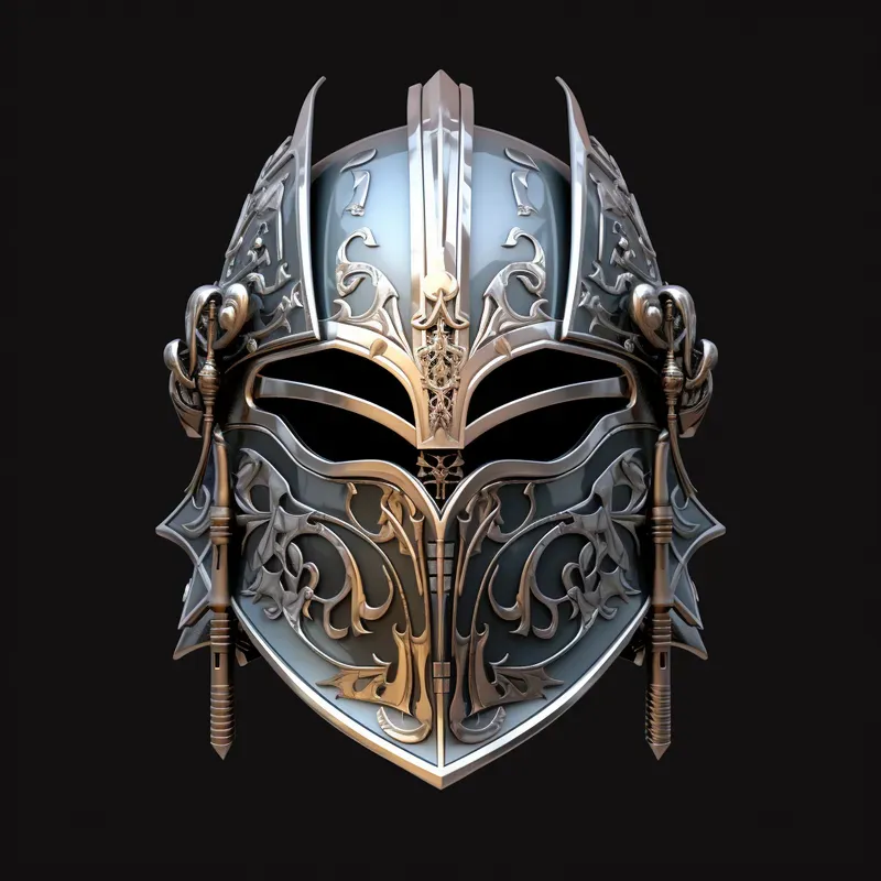 Intricate Knight Helmets