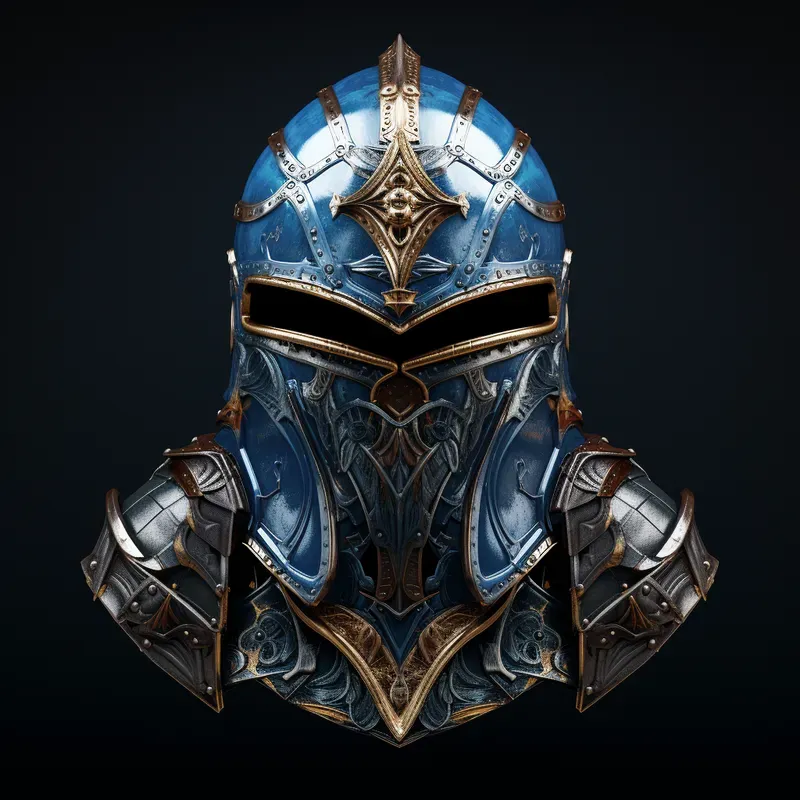 Intricate Knight Helmets