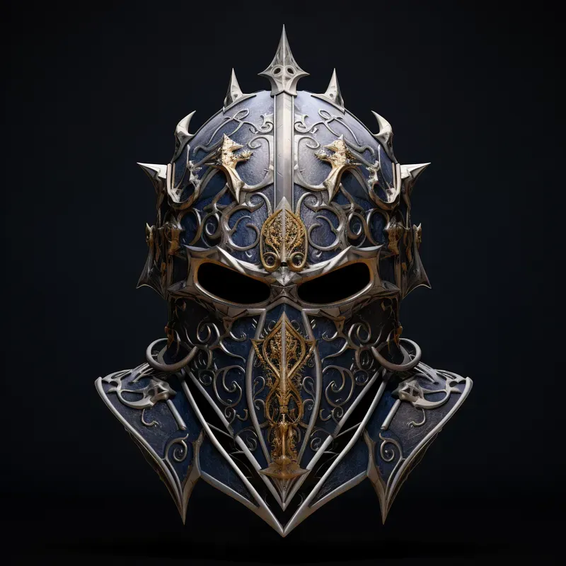 Intricate Knight Helmets