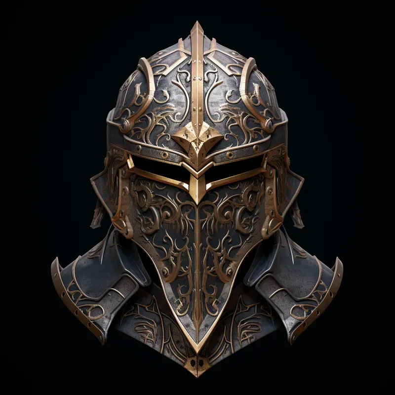 Intricate Knight Helmets