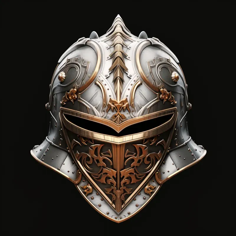 Intricate Knight Helmets