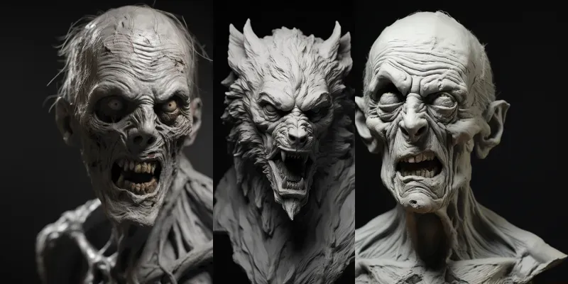 3D Clay Horrors generated by undefined