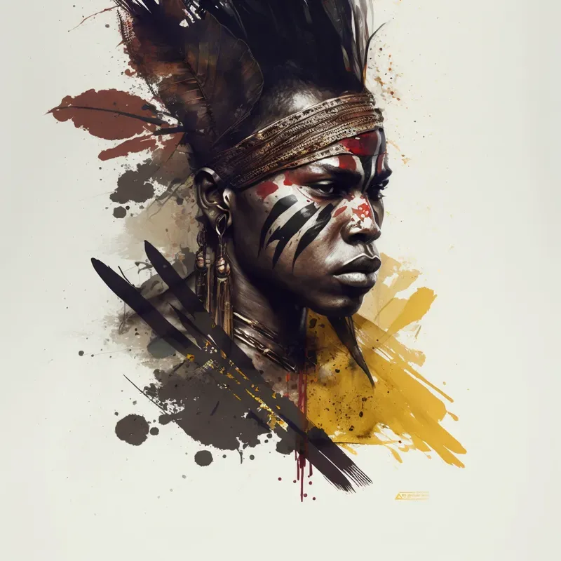 Unique Painted Ink Portraits