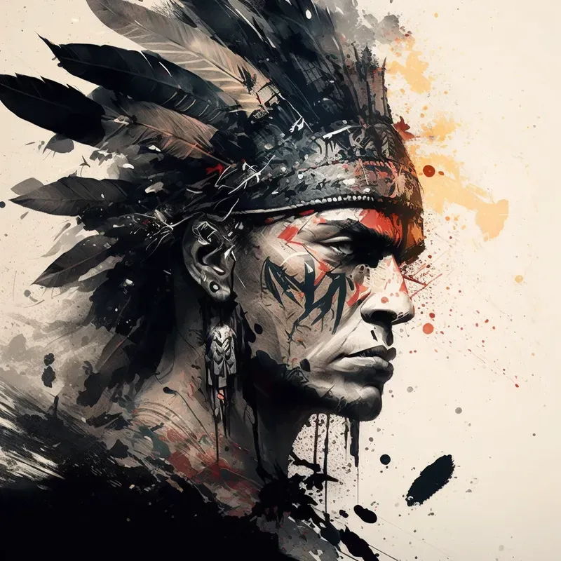 Unique Painted Ink Portraits
