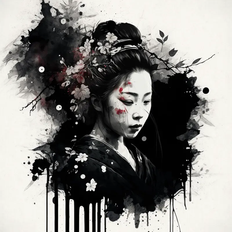 Unique Painted Ink Portraits