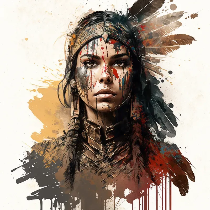 Unique Painted Ink Portraits