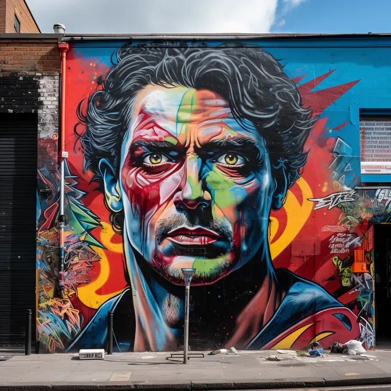 Street Art Iconic Graffiti Mural