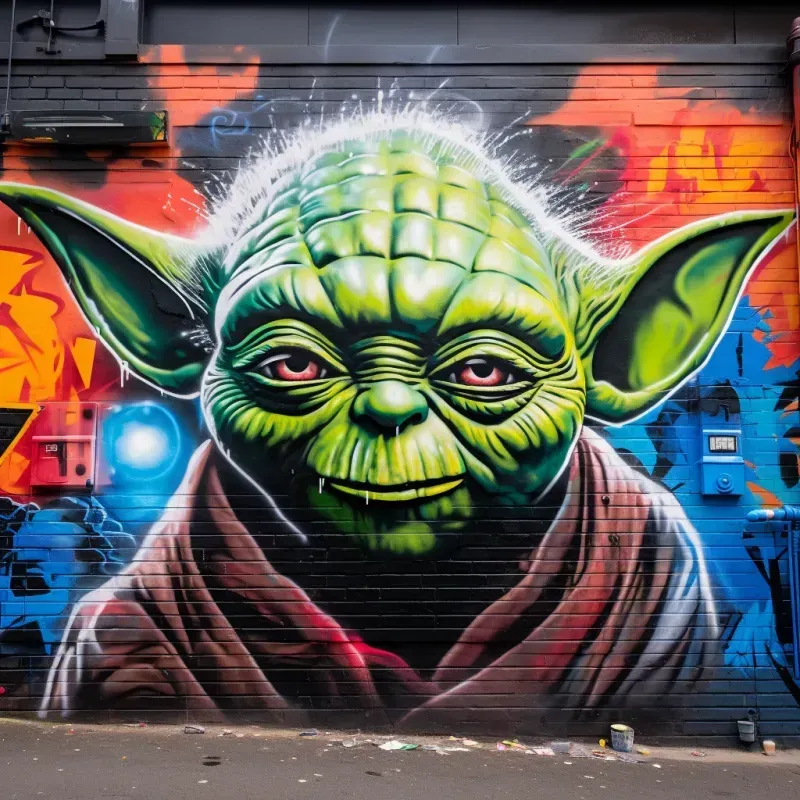 Street Art Iconic Graffiti Mural