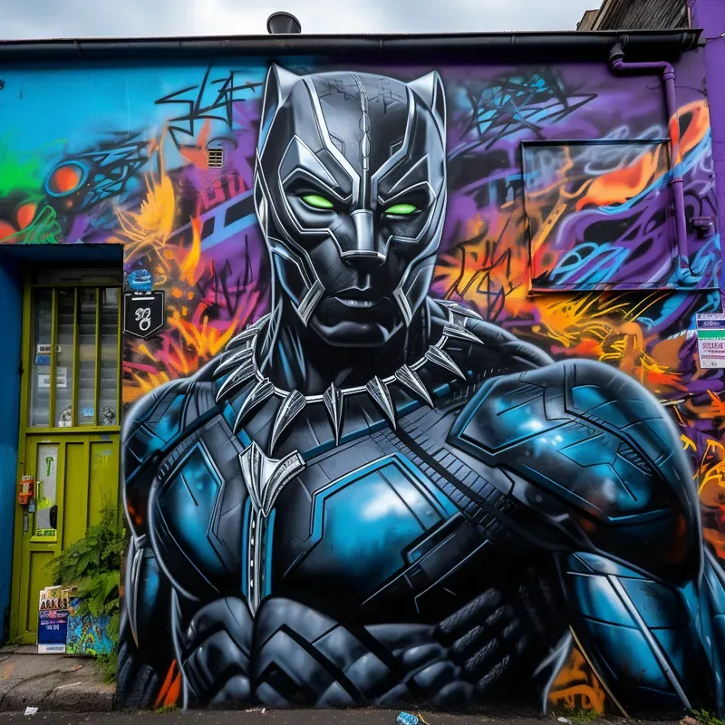 Street Art Iconic Graffiti Mural